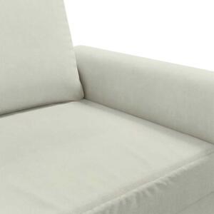 Sofa 3-osobowa, kremowy, 180 cm, tapicerowana aksamitem