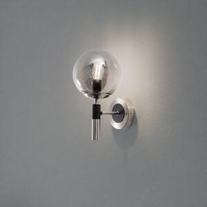 Kinkiet Rollo Lamkur, możliwość ściemniania, aluminiowy / szary / cynkowy, salon / jadalnia, szkło