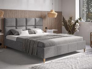 Łóżko tapicerowane ze stelażem 120x200 Luxe szary