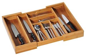 Wkład na sztućce regulowany, 35-58 cm, bambusowy, KESPER