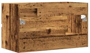 Wisząca szafka łazienkowa, stare drewno, 80x38,5x45 cm