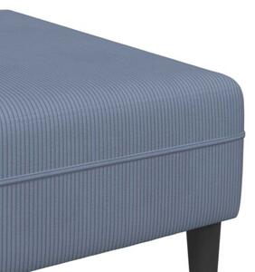 Nowoczesna niebieska sofa w ksztaÅcie u z sztruksowym obiciem dla 4 osÃ³b
