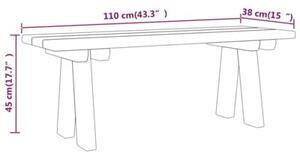 Ławka ogrodowa, 110 cm, impregnowane drewno sosnowe