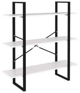 Regał na książki, biały, 100x30x105 cm, materiał drewnopochodny