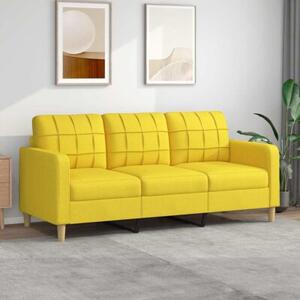 Sofa 3-osobowa, jasnoÅ¼Ã³Åta, 180 cm, tapicerowana tkaninÄ