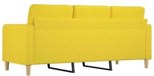 Sofa 3-osobowa, jasnoÅ¼Ã³Åta, 180 cm, tapicerowana tkaninÄ