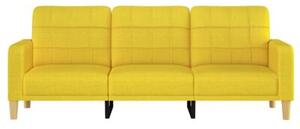 Sofa 3-osobowa, jasnoÅ¼Ã³Åta, 180 cm, tapicerowana tkaninÄ