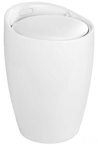 Pufa CANDY WHITE - kosz na pranie, 2 w 1 , WENKO