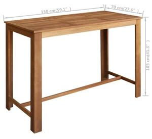 Stolik barowy z litego drewna akacjowego, 150 x 70 x 105 cm