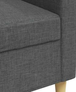 Sofa 3-osobowa, ciemnoszara, 210 cm, tapicerowana tkaninÄ