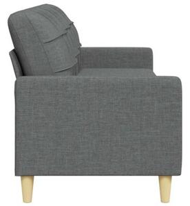 Sofa 3-osobowa, ciemnoszara, 210 cm, tapicerowana tkaninÄ
