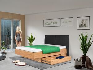 Łóżko z litego drewna z miejscem do przechowywania Vig 180 x 200 cm