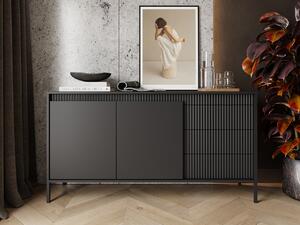 Komoda z drzwiami i szufladami 153 cm Sorano Czarna