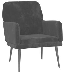 Fotel, czarny, 62x79x79 cm, obity aksamitem