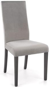 Szare drewniane krzesło tapicerowane w stylu nowoczesnym - Ulto