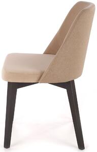 Beżowe kubełkowe tapicerowane krzesło - Puvo 3X