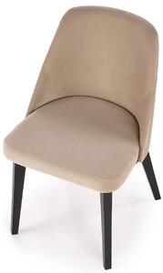 Beżowe kubełkowe tapicerowane krzesło - Puvo 3X