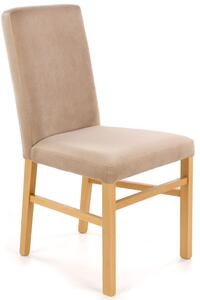 Beżowe nowoczesne krzesło tapicerowane - Lexo 3X