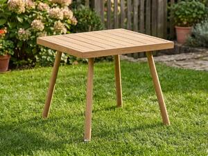 Stolik ogrodowy SERANO aluminiowy kwadratowy 50x50cm imitacja drewna