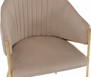 MebleMWM Krzesło Glamour DC-890-1 ciemny beż #7 welur złote nogi