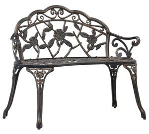 Ławka bistro, 100 cm, brąz, stop aluminium