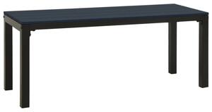 Ławka ogrodowa, 110 cm, stal i wpc, czarna
