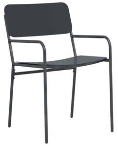 Krzesła ogrodowe 2 szt. antracyt 51 x 55 x 81 cm stal