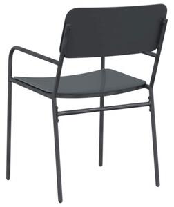 Krzesła ogrodowe 2 szt. antracyt 51 x 55 x 81 cm stal