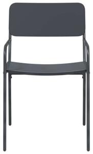 Krzesła ogrodowe 2 szt. antracyt 51 x 55 x 81 cm stal