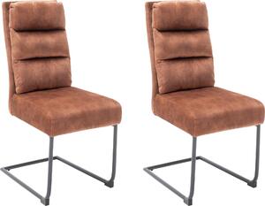 Zestaw 2 krzeseł z pokryciem w stylu vintage, ze sprężynami