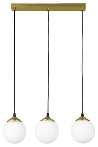 NOWOCZESNA POTRÓJNA LAMPA WISZĄCA SZCZOTKOWANE ZŁOTO FINO W3