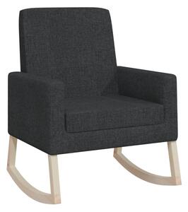 Fotel bujany, czarny, tapicerowany tkaninÄ