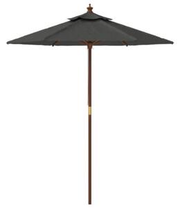 Parasol ogrodowy na drewnianym słupku, antracytowy, 196x231 cm