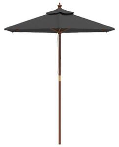 Parasol ogrodowy na drewnianym słupku, antracytowy, 196x231 cm