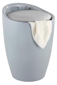Pufa CANDY GREY - kosz na pranie, 2w1, WENKO