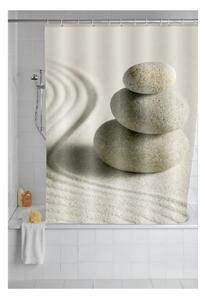 Szara zasłona prysznicowa Wenko Sand, 180x200 cm