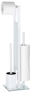 Stojak na papier toaletowy i szczotkę do WC, RIVALTA WHITE - 3 w 1 , WENKO