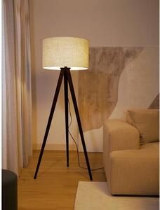 Lampa podłogowa trójnóg z litego drewna w stylu scandi Jake