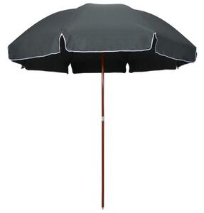Parasol ogrodowy na stalowym słupku, 300 cm, antracytowy