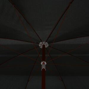 Parasol ogrodowy na stalowym słupku, 300 cm, antracytowy