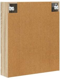 Szafka z lustrem do łazienki dąb sonoma 60 x 14.5 x 70 cm