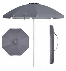 KOMFOTTEU Parasol plaowy 198 cm, parasol ogrodowy z ochron przeciwsoneczn UV50+, parasol plaowy skadany i lekki, parasol balkonowy z torb transportow, parasol tarasowy bez podstawy