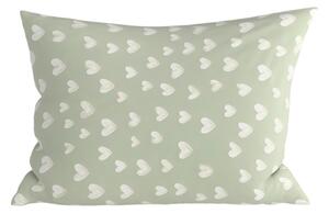 Poszewka na poduszkę z mikrofibry STARS HEARTS 50x70 cm, zielona