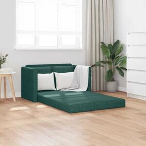 Sofa podÅogowa 2-w-1, ciemnozielona, 112x174x55 cm, tkanina