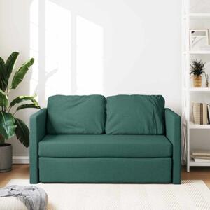 Sofa podÅogowa 2-w-1, ciemnozielona, 112x174x55 cm, tkanina