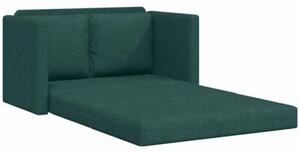 Sofa podÅogowa 2-w-1, ciemnozielona, 112x174x55 cm, tkanina