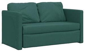 Sofa podÅogowa 2-w-1, ciemnozielona, 112x174x55 cm, tkanina