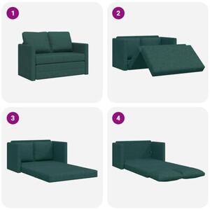 Sofa podÅogowa 2-w-1, ciemnozielona, 112x174x55 cm, tkanina