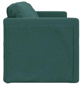 Sofa podÅogowa 2-w-1, ciemnozielona, 112x174x55 cm, tkanina