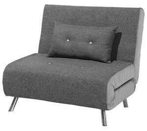 Sofa rozkładana ciemnoszara futon tapicerowana funkcja spania 1-osobowa Farris Beliani